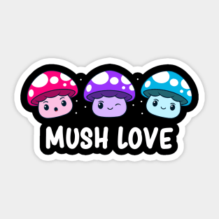 Androgynous Pride Flag Lgbtqia Cute Kawaii Mushroom Sticker